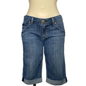 Hudson jeans Bermuda shorts stitched cuff sz 27 knee length